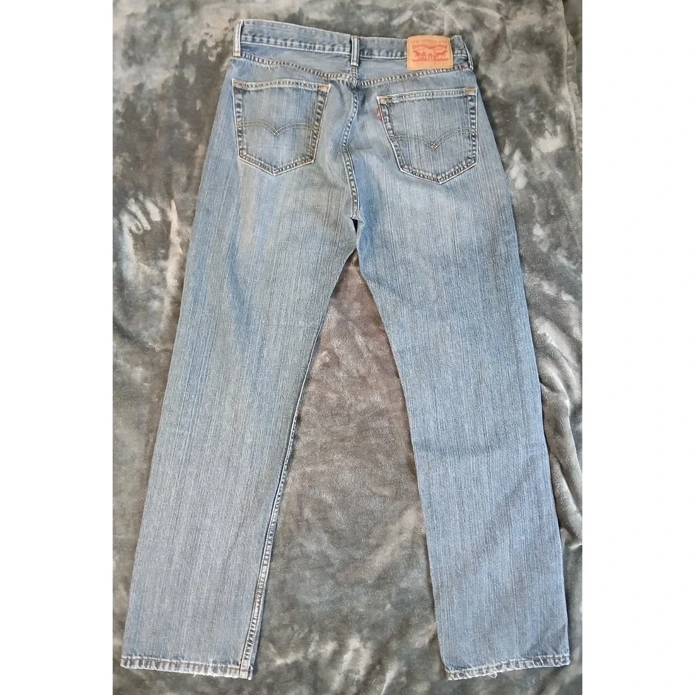 Levi's 505 Jeans 34x34 Regular Straight Leg Men's Blue‎ Denim Pants